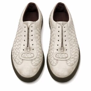 Bottega Veneta Intrecciato Woven Leather Sneakers Men’s Size 12 (EU 45) No Laces